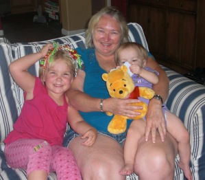 My mom with Brooklyn and Isabella